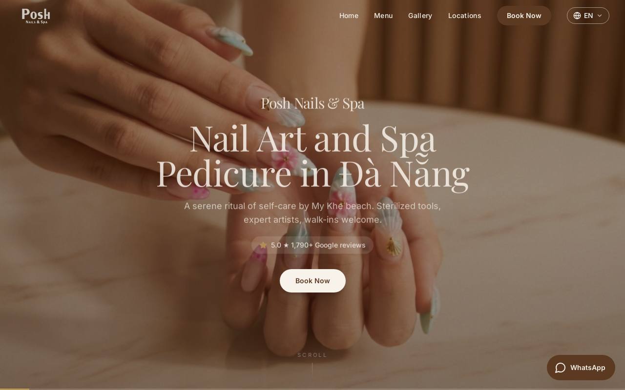Posh Nails and Spa website built by Website Factory